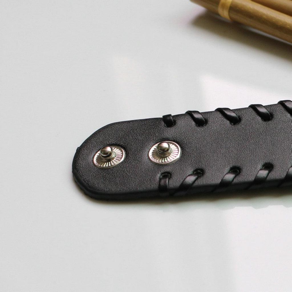 European-American Punk Skull Rivet Leather Men's Bracelet