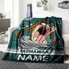 Customizable Taz2 Throw Blanket – Personalized Name, All-Season Cozy Snug Blanket, Machine Washable, Personalized Blanket