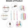 12pcs High Elasticity Adjustable Cross Stitch Side Clips with 12pcs Fixing Clips