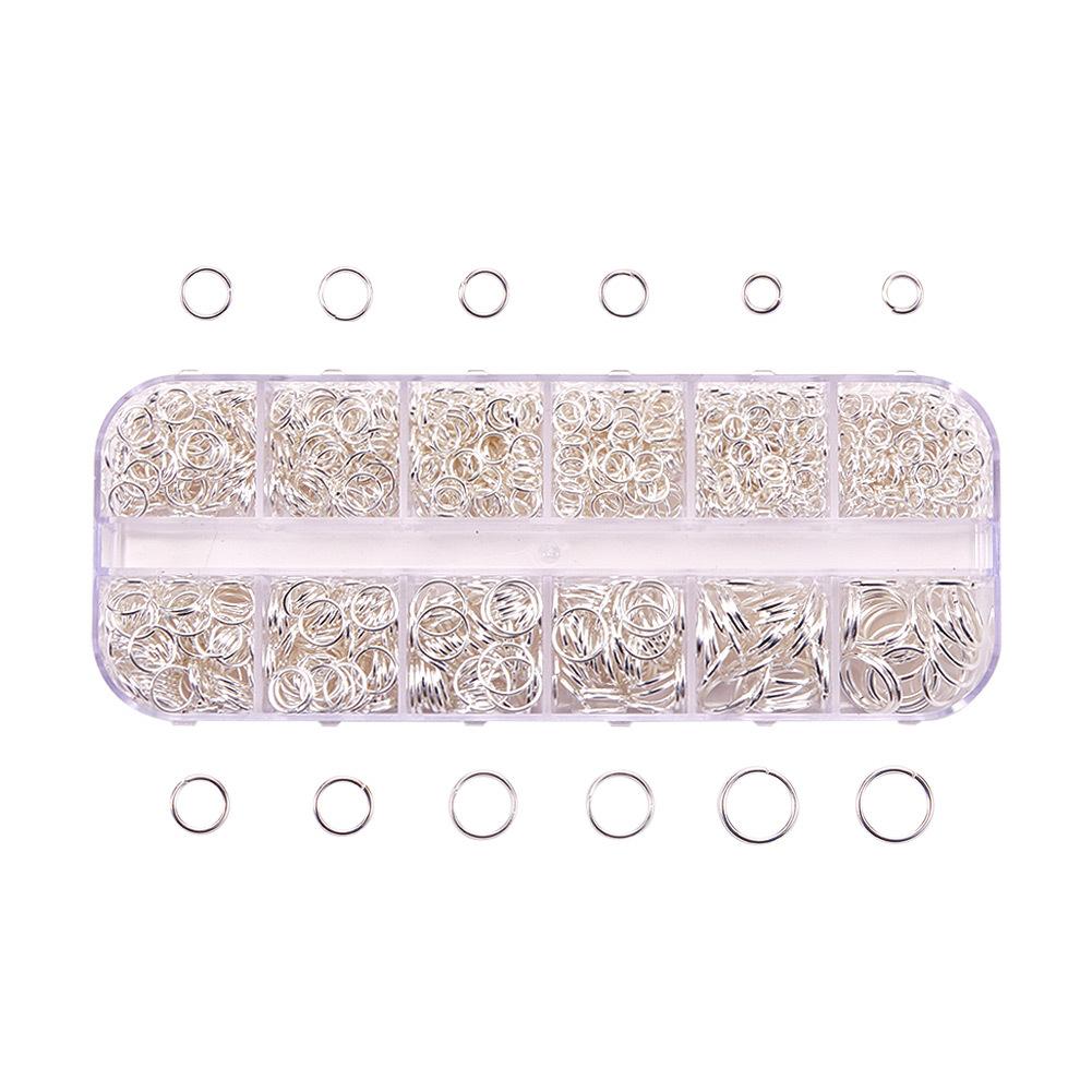 4-10Mm Iron Ring Closed Ring Earrings Earrings Accessories, Single Ring Open Ring Diy Handmade Material Set