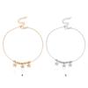 Fußkettchen Perlen Verstellbar Sternform mit Strasssteinen Schlichter Stil Modeaccessoire Hängender Anhänger Fußkettchen für Damen