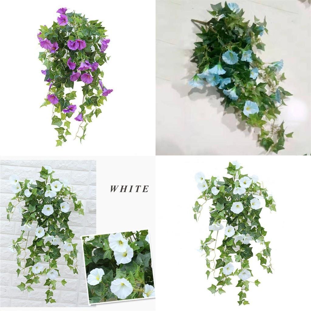 Vibrant Artificial Fake Silk Morning Glory Flower Vine For Stunning Home Wall Decor