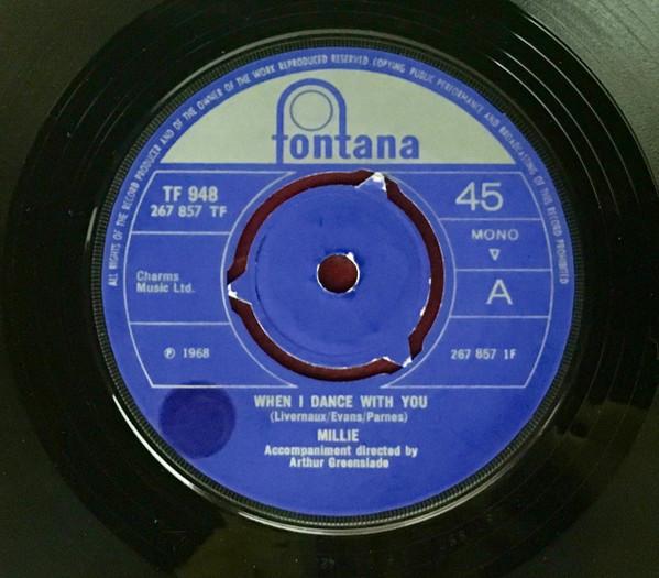 

7inch Record MILLIE - When I Dance With You TF948 Fontana 1968 UK Pop Used