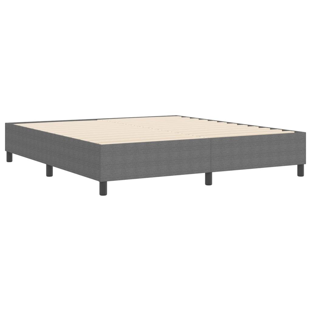 Platform Bed Frame Light Grey 180 x 200 cm Corduroy Fabric