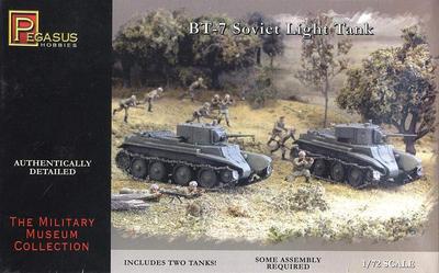 Platz WWII Soviet Light Tank Plastic Model 1/72 BT-7 (2-Car Set)