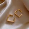 2024 Trendy Hong Kong Geometric Metal Earrings: Versatile Women's Fashion Accessories