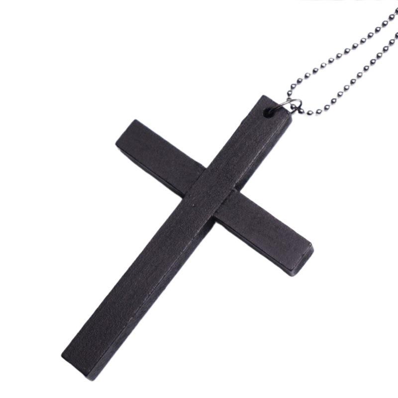 Elegant Cross Wooden Necklace - Versatile High-End Jewelry for Women