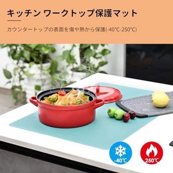 Siliconen Dikke Geïsoleerde Kookoppervlak Beschermmat Grote Spoelbak Antislip Eetkamer Decoratief Servies Kleurrijk Krasbestendig Vlekbestendig Waterdicht