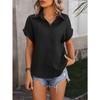 Spring and Summer New Women's Solid Color Simple Off-shoulder Casual Loose Short-sleeved Shirt for Women