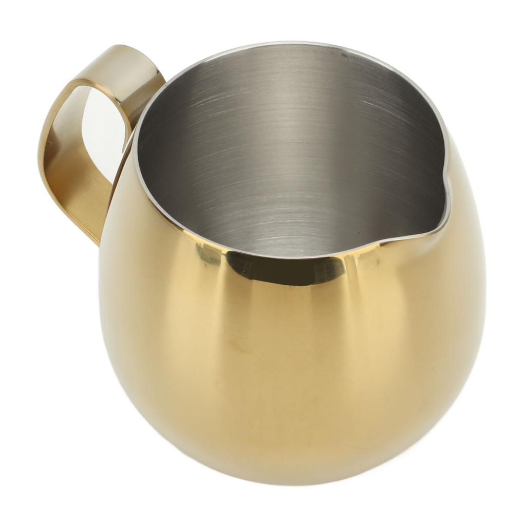 Kaffee Milchbecher Edelstahl Milchaufschäumkännchen Cappuccino Latte Art Milchkrug Becher Golden