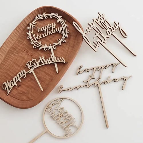 Jravezt 6-Piece Birthday Cake Topper Set, Cake Decorations, Cake Insert Cards, Cake Decorations, Birthday Ornaments, Happy Birthday, Birthday Party Ca