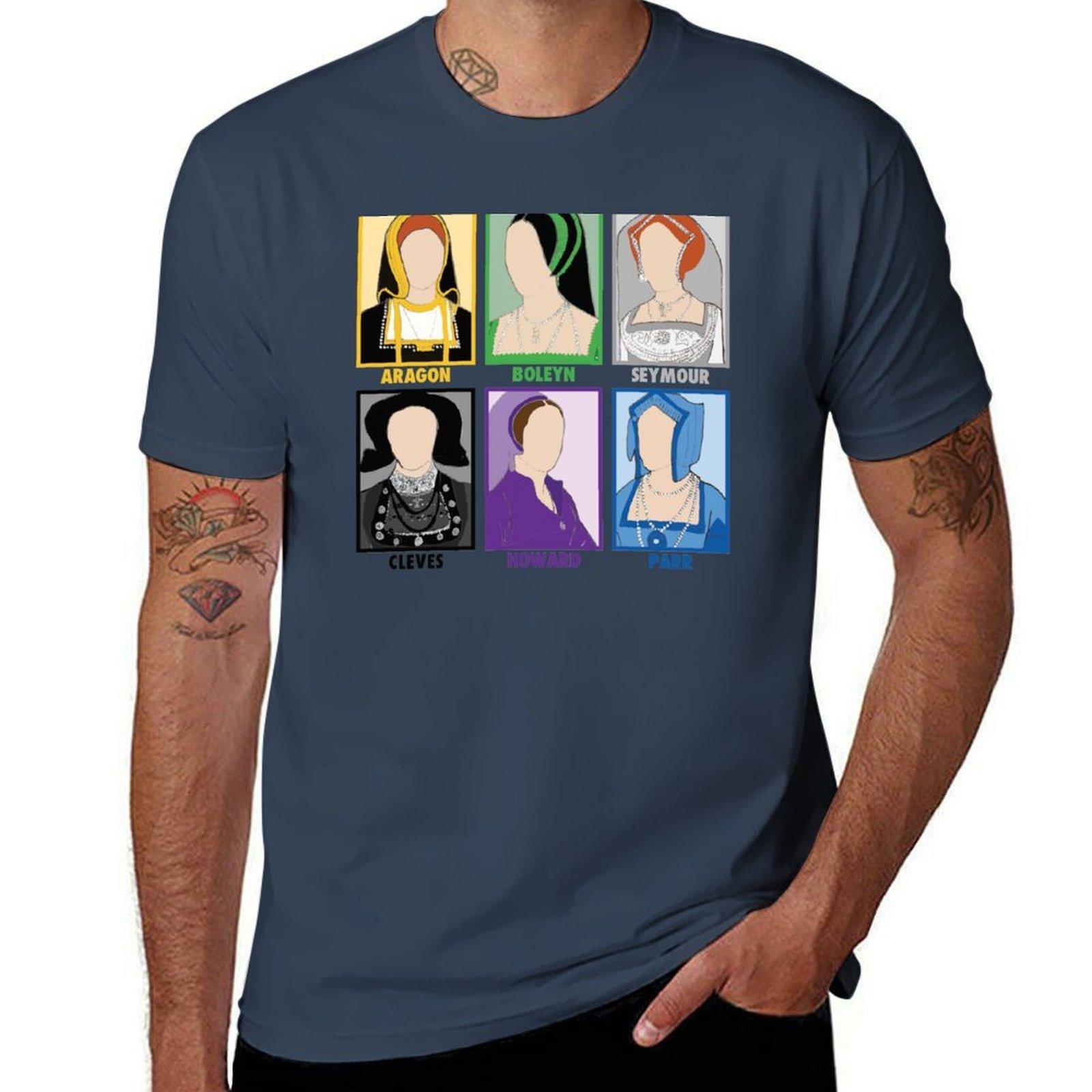 Six The Musical Old School Queens Tshirt Basic Daily Outfit Short Sleeve Tee S