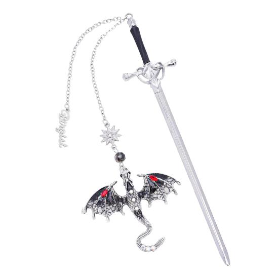 Fourth Wing Dragon Bookmark Fantasy Dragon Page Maker Cool Metal Bookmark Reading Gift for Men Women Bookworm