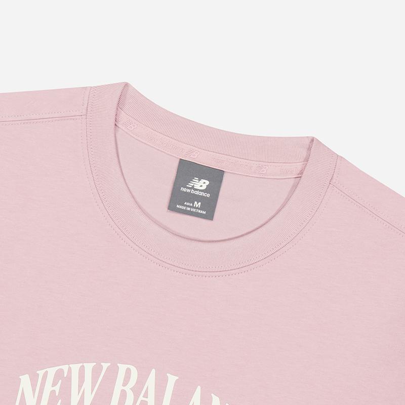 New Balance T Shirts Women's Pink Crew Neck Moderate Other NEF31292-PK