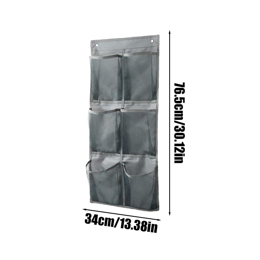 6 Compartments Mesh Closet Shoe Holder Large Capacity Wall-Mounted Storage Bag Baskets Hangable Organizer светло-серый 1644₽