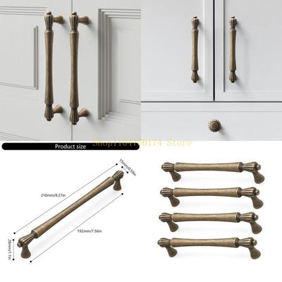 4pcs Vintage Brass Handles Retro Cabinet Pull for Cabinets Dressers & Top Sale