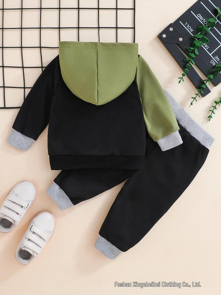 Infant & Toddler Boys' Color Block Hoodie & Long Pants Set - Autumn & Winter Collection