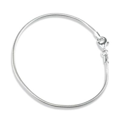 [EPIC BOLEN] Βραχιόλι Αλυσίδα Φίδι sv925, Ασήμι 925 Sterling, Απλό, Λεπτό 1.5mm Σχέδιο Φιδιού, Για Άνδρες & Γυναίκες (19 εκ)