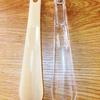 Clear Plastic Shoehorn with Extended Handle for Easy Shoe Wearing