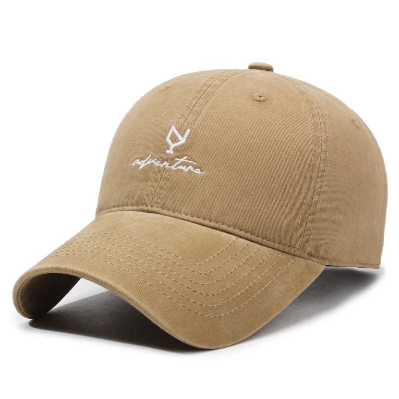 Vintage Baseball Cap Women Letter Embroidered Wide Brim Cap Sun Hat for Men