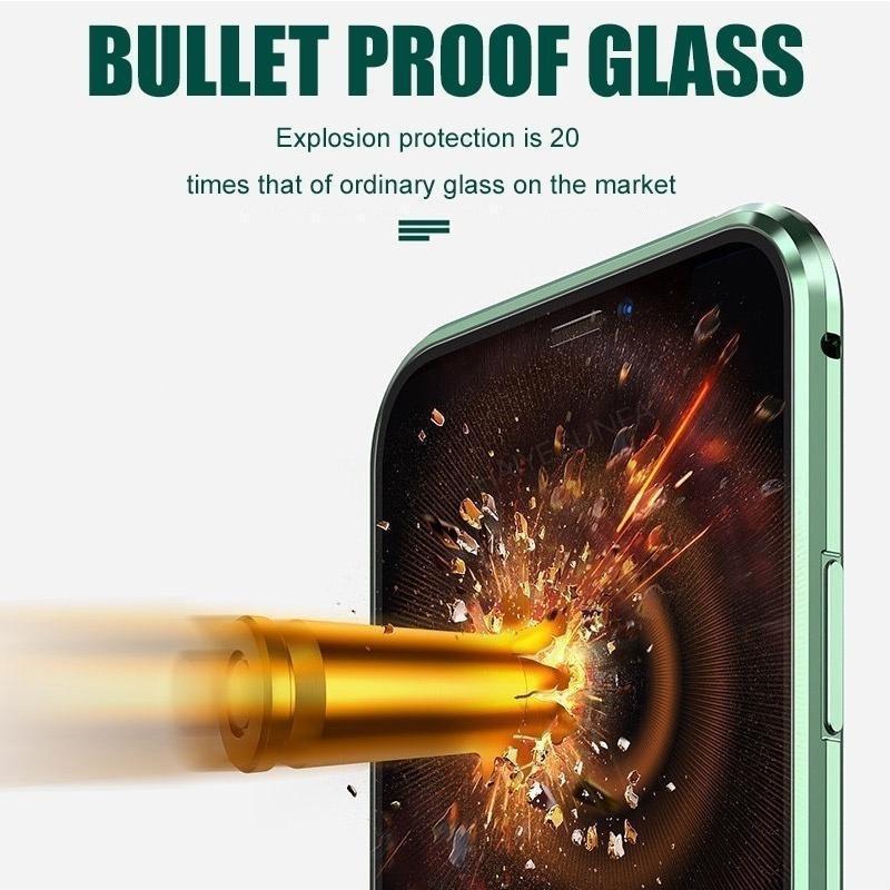 360 Magnetic Adsorption Case with Tempered Glass Full Screen Protector Cover for iPhone 14 13 12 11 Pro Max 14 Plus XS MAX XR XS X 8 7 Plus SE2020