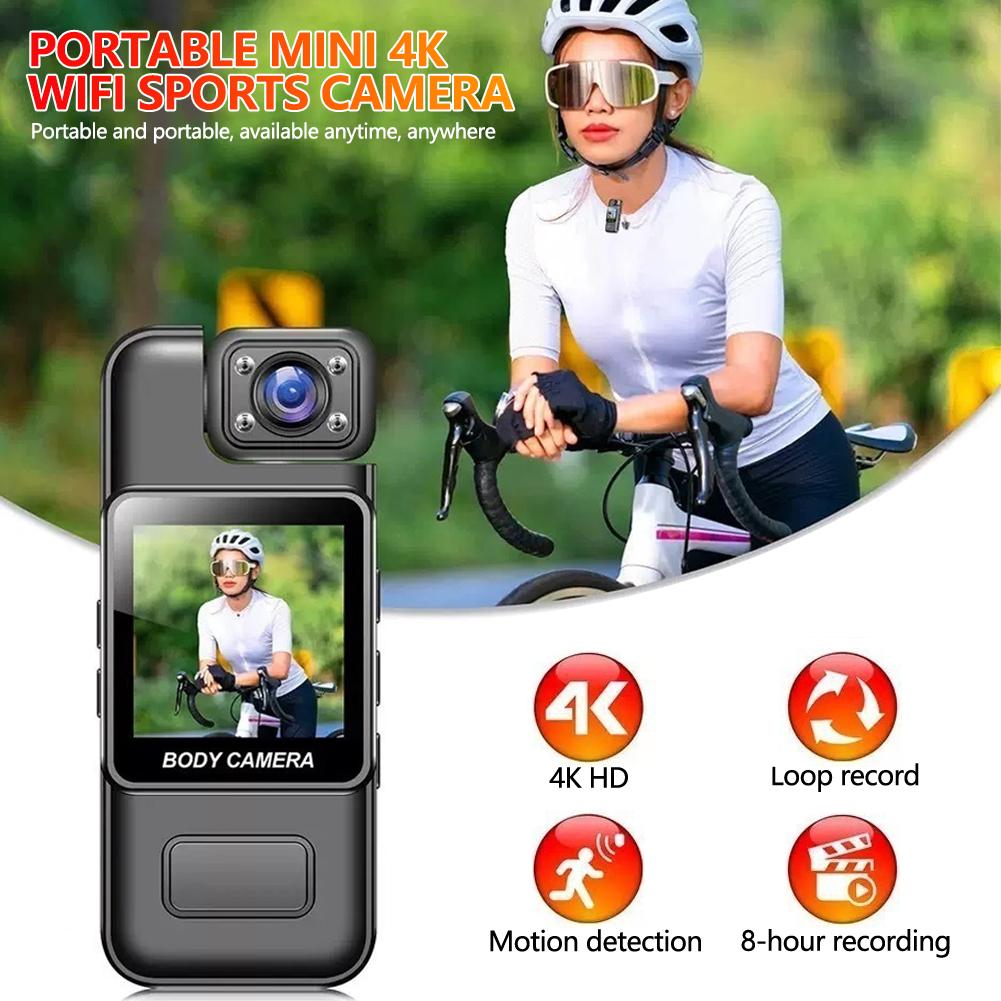 4K 2K 1080P HD Mini WiFi Camera Portable Digital Video Recorder Body Cam Infrared Night Vision Police/Bike Camcorder Sports DV