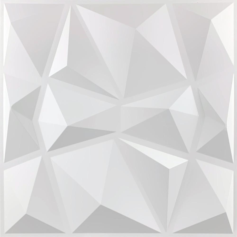 White 3D Wall Panel Foam Brick Geometric Non-self-adhesive Wall Sticker Classics Modern Background Wallpaper Wall Renovation