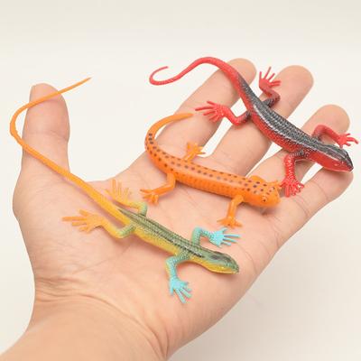 12 pièces jouets lézard simulé coloré rampant quadrupède serpent pierre dragon gecko modèle cognitif jouet