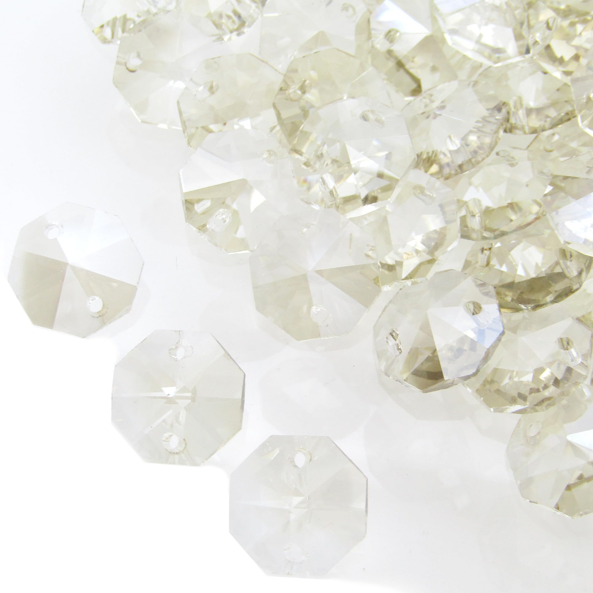 

2 отверстия восьмиугольные хрустальные стеклянные бусины 14 мм ручной работы ловец солнца материал красочные детали для рукоделия аксессуары [KKD] (коньяк)