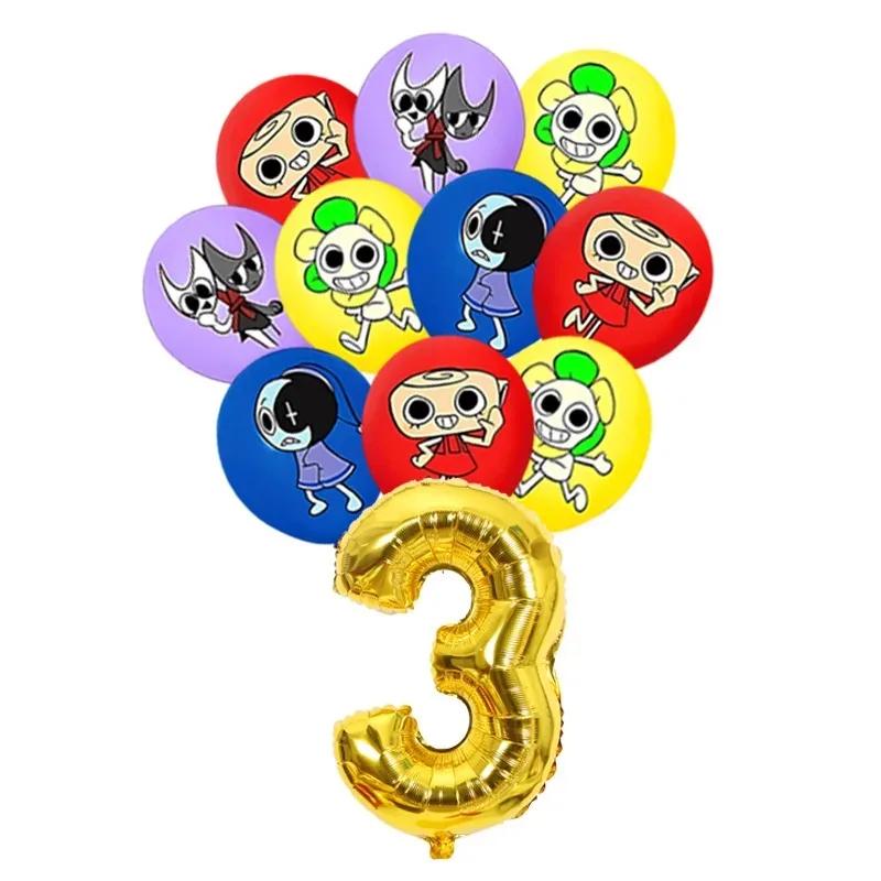 

Dandys World Birthday Party Decoration Balloon Cup Plate Cake Topper Horror Game For Kids Party Favors Supplies Gift Items Photo Prop other