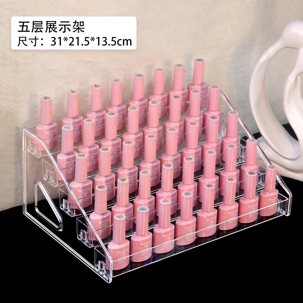 Acrylic Nail Polish Display Stand, Multi-Layer Plastic Transparent Nail Polish Glue Storage Box, Nail Salon Display Stand Factory