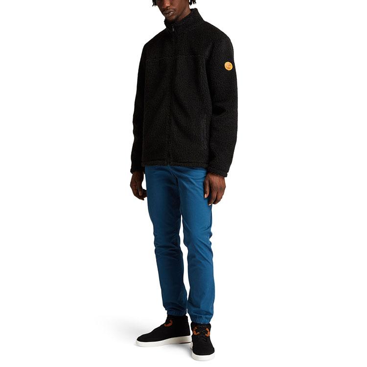 Timberland Fleece Lined Casual Stand Collar Jacket Men Jackets Black A43P2-001