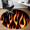 1pc Flame Art Office Round Area Rug,  Mat Suitable For Office, Under Office Chairs Bedroom Living Room Home Decor, Room Deco