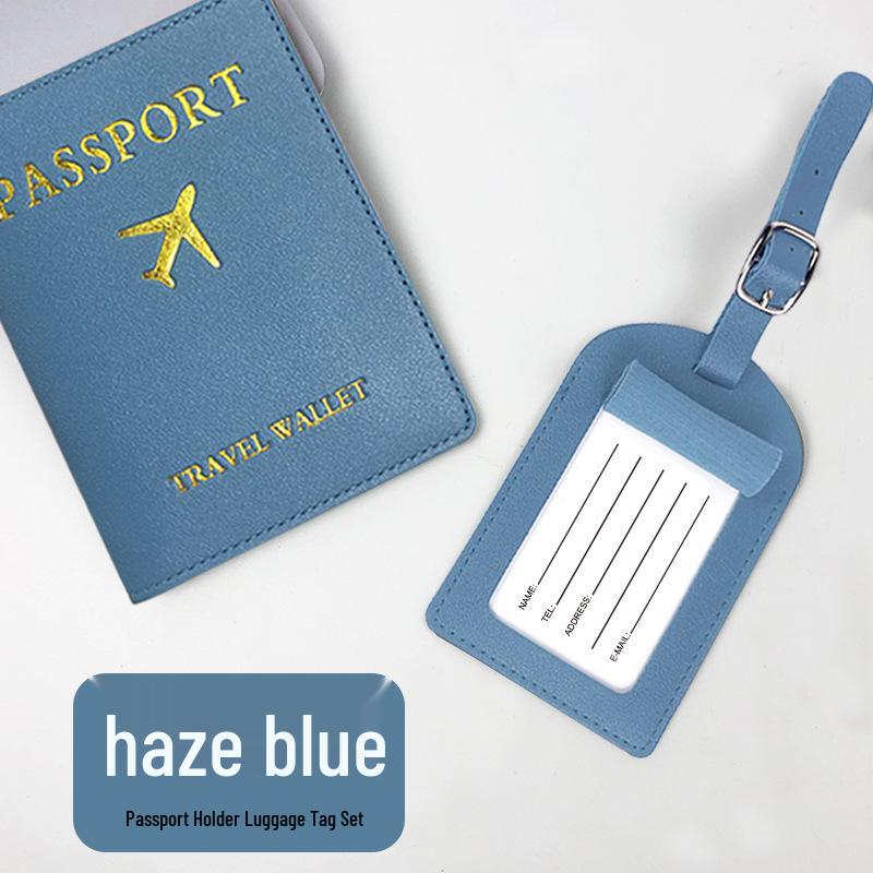 PU Leather Passport and Luggage Tag Set