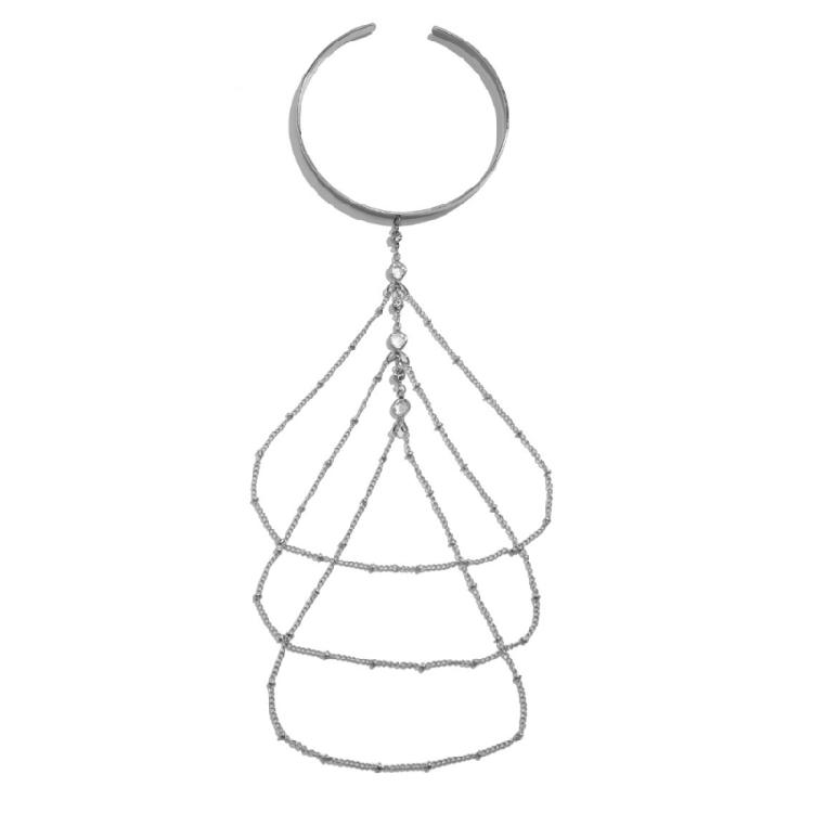 Легкий Золотой Браслет на Руку для Танцев, Показной Нарукавник, Модная Цепочка на Руку для Клубных Нарядов 1