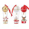 Santa Claus Deer Hot Air Balloon Ornament Iron Father Christmas Hot Air Balloon Decoration Hand-Painted Christmas Tree Decor