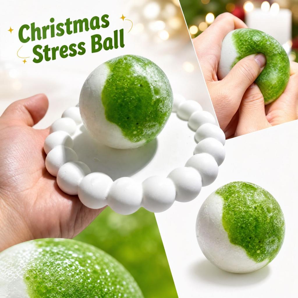 Christmas Stress Ball, Cute Sensory Toy for Adults and Kids