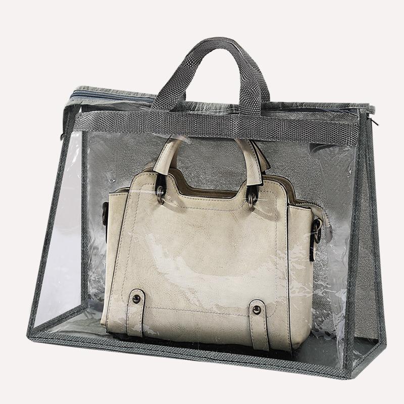 1Pcs Home Wardrobe Leather Bags Dust Bag Multifunctional Transparent Moisture-Proof Bag Breathable Hanging Protective Bag