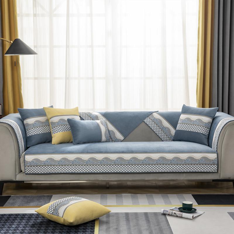 Четыре сезона универсальная подушка для дивана из кукурузного зерна с синелью и волной — фото 5