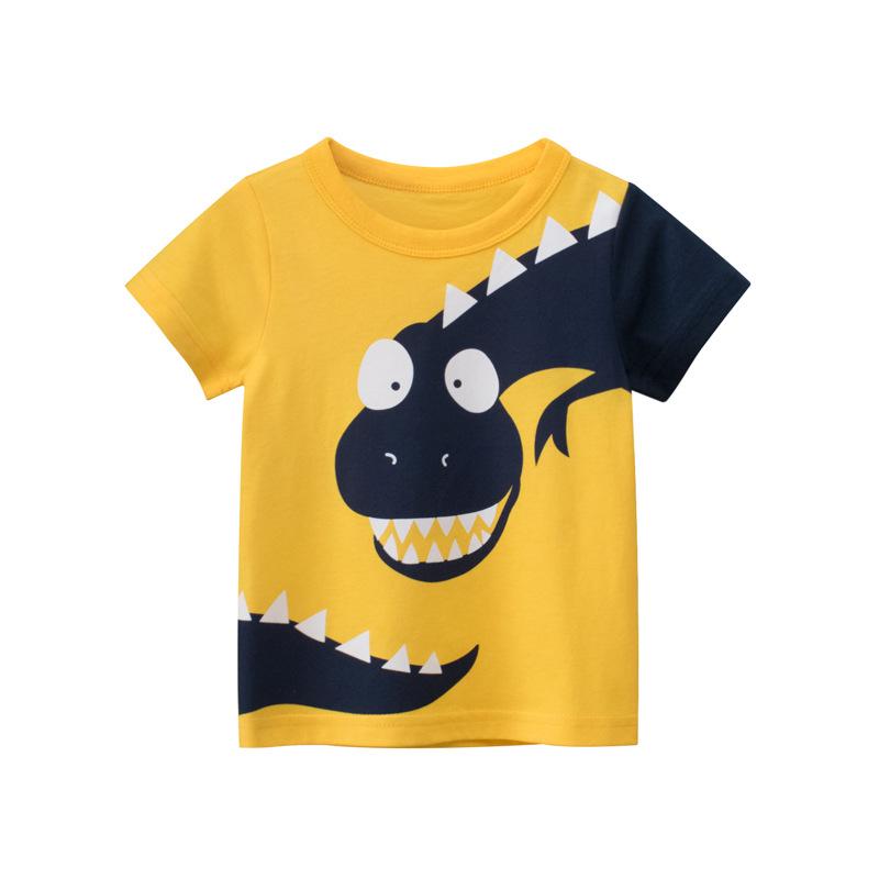 Children's Short Sleeved T-shirt Children's Clothing Summer Baby Boy's Clothing Dinosaur Top