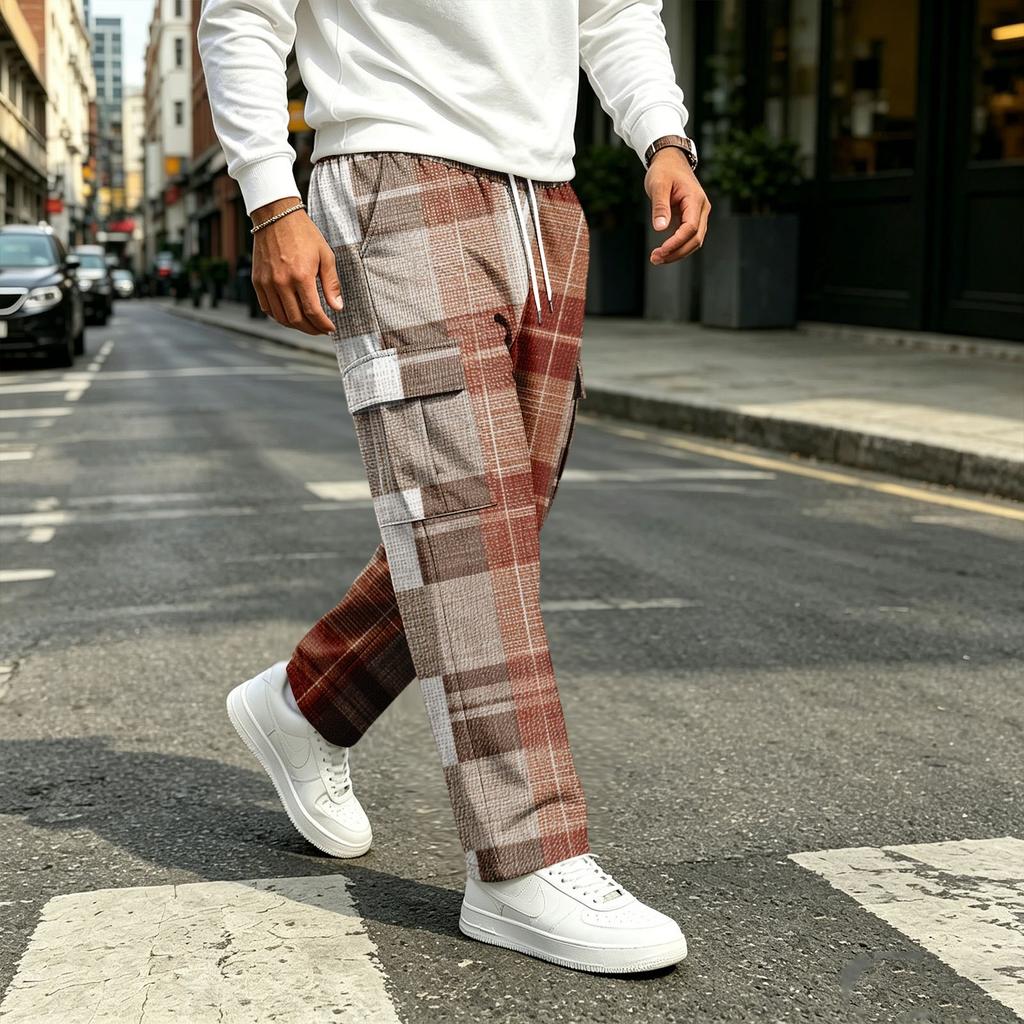 Men's Casual Straight Leg Drawstring Jogger Pants for Commute and Sports