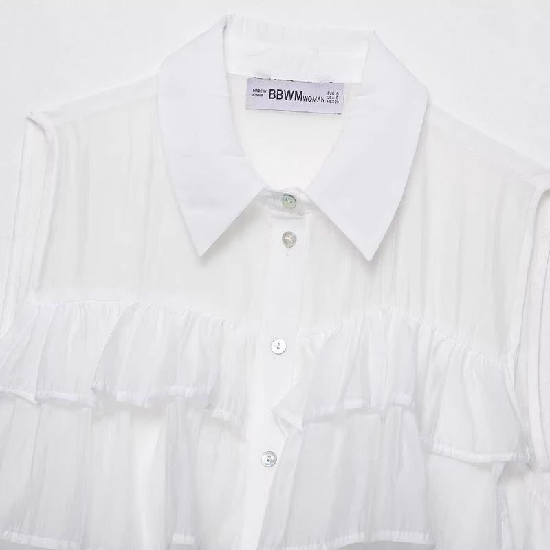 Araltay New Arrival Fashion Style Women's Clothing Fashion All-Match Minimalist Translucent Laminated Decoration Tops 1971804