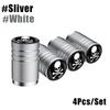4Pcs/Lot Tire Stem Valve Caps Aluminum Car Dustproof Caps Tire Wheel Stem Air Valve Caps for Cars Bike Motorcycle Valve Stems 1