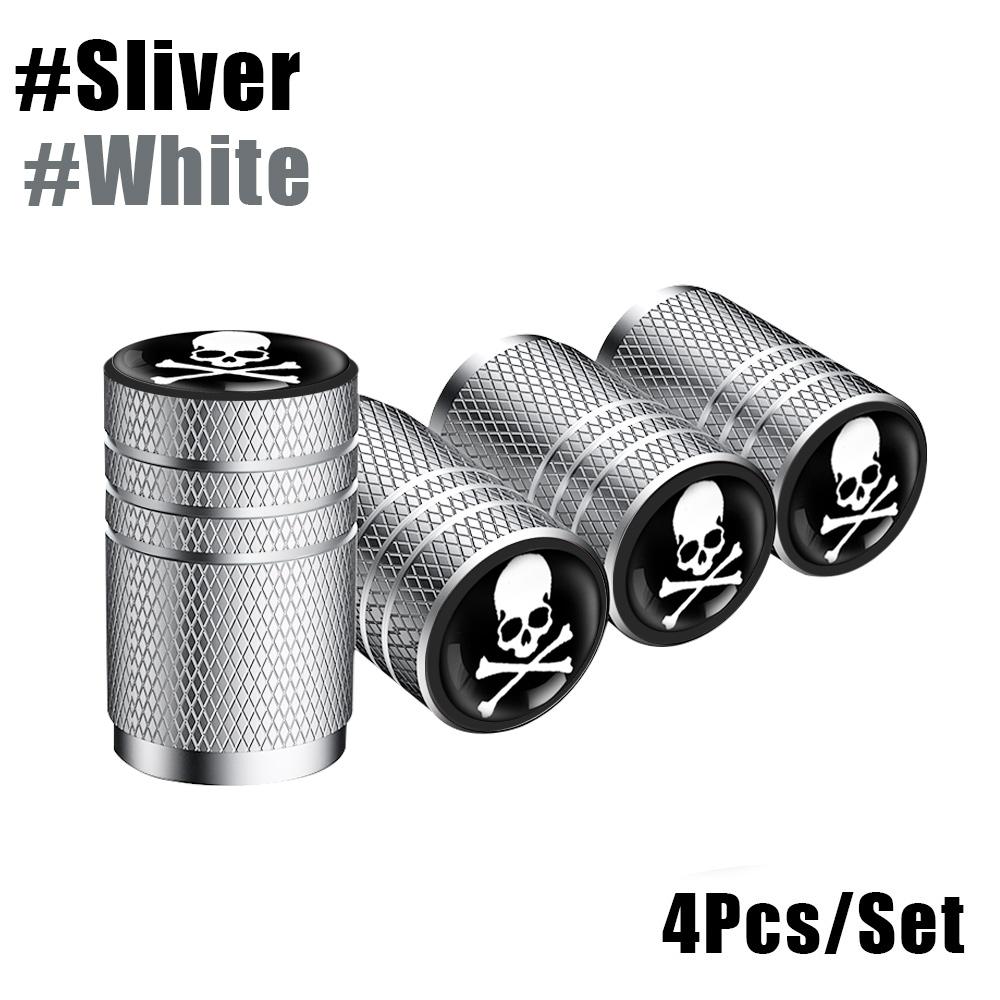 4Pcs/Lot Tire Stem Valve Caps Aluminum Car Dustproof Caps Tire Wheel Stem Air Valve Caps for Cars Bike Motorcycle Valve Stems 1