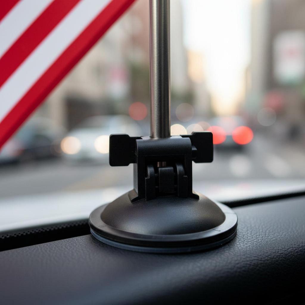 Suction Cup Car Flag Mount Adjustable Angle Vehicle Pole Kit Easy Installation for Patriotic