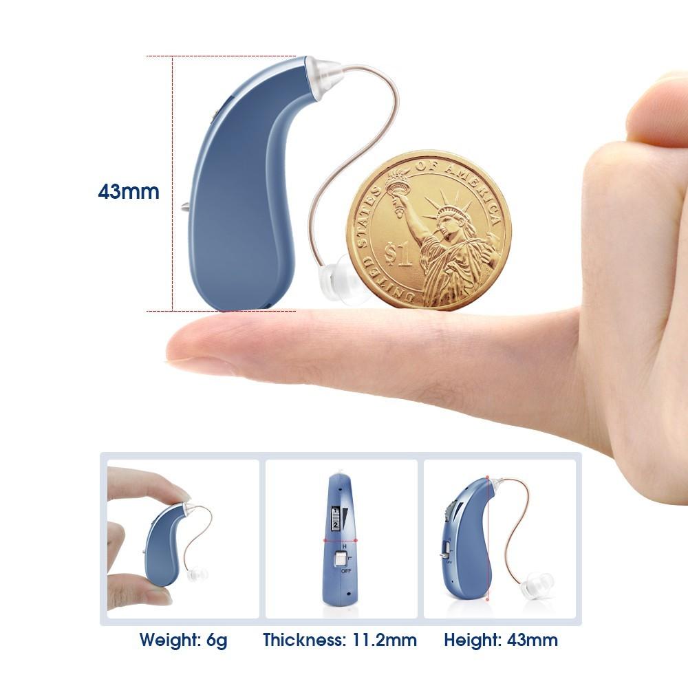 Digital Rechargeable Hearing Aid Wireless Mini Hearing Amplifier Smart Noise Reduction Invisible BTE Ear Aids