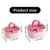Clear View Storage Organizers For Girls Women 2 Layer Durable Plastic Travel Friendly Case With Comfort Grip