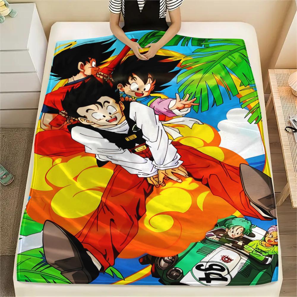 Dragon Ball Characters Print Flannel Blanket,High Quality Comfortable for All Seasons,Home Decor,Warmth and Comfort,Perfect for Christmas Gifts