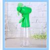 Summer relief color bottle water spray fan outdoor portable hand-cranked mini battery small fan handheld spray fan blue