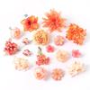 Orange Series Silk Artificial Flowers for DIY Headdress, Clothing Accessories, and Decorative Straw Hat Embellishments.